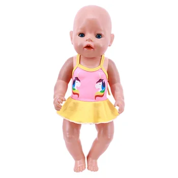 Облекло за кукли Bee/Фламинго/Unicorn Бански За 18 инча Американската Кукла за момичета и 43 см New Baby Born Accessories Generation Kid Toy Gift