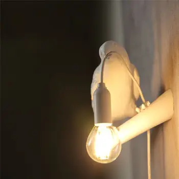 Лъки Bird Lamp led Wall Lamp for decoration salon bedroom lamps indoor lighting wall deco crow Mirror светлини Wall Light Fixture
