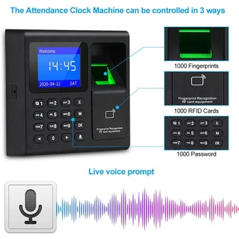 Биометричните на RFID Система за Контрол на Достъп за RFID Клавиатура USB Пръстови Отпечатъци, Система за Електронен Часовник Машина за Обслужване