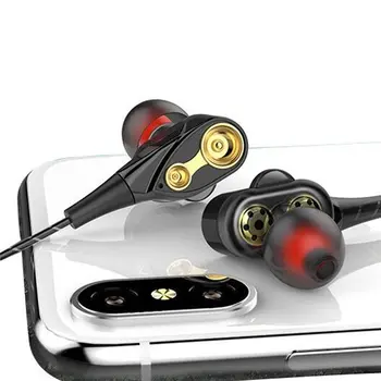Магнитни Кабел Стерео слушалки в ушите Super Bass Dual Drive Слушалки слушалки Слушалки За Смартфон Huawei Samsung