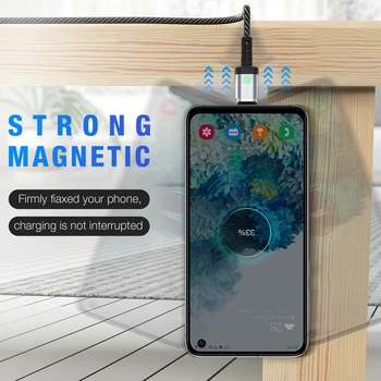 AKBKTII Магнитен USB Кабел, Бързо Зареждане Тип C Телефонен Кабел Магнит Зарядно Устройство за Зареждане на Данни Micro USB За iPhone 12 Samsung Xiaomi