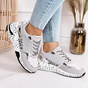 2021 Лято Гореща Дамски обувки Дамски Маратонки Леопардовая Окото Дишане на Жената Бягане Дамски Обувки Открит Плосък Платформа Zapatos Mujer