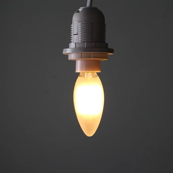 4W 6W Ретро Led Свещ Лампа с нажежаема Жичка C35 Matte Крушка E12 E14 Dimmable Edison Screw Light Лампата Полилей 2700k Топло Бяло