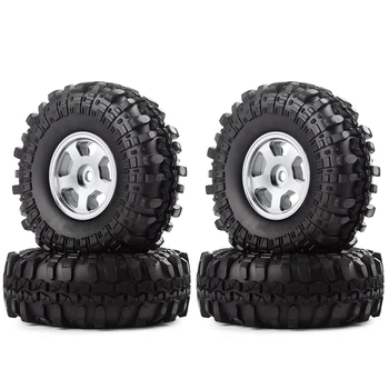 за Axial SCX24 1/24 RC Crawler Car 4БР 1.0 Metal Beadlock Wheel в гривни Tire Tyres Set Upgrade Parts Accessories