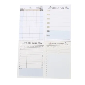 60 Листа Memo Pad To Do List Sticky Notebook Седмицата Monthly Work Planner Студентски School Office Supply Agenda Schedule Memo