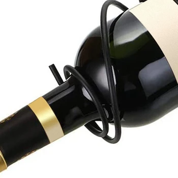 Пакет от 6 Стенни Вино, Стелажи - Титуляр на дисплея бутилки Червено вино с винтове, Метален Окачен Вино Багажник Организатор