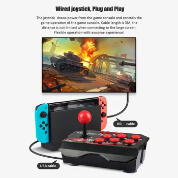 USB C Жичен Контролер Mini Joystick Game Joypad Контролер за гейм конзолата на Nintendo N-Switch/PS3/PC/Android