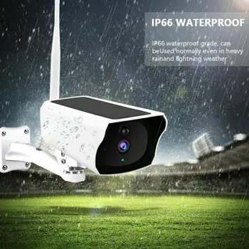Външна HD 1080P IP Камера WIFI Безжична Домашна Камера за Сигурност на Слънчеви панели, Батерия Двупосочна Аудио Водоустойчива Камера за Наблюдение