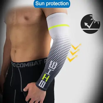 Баскетбол Ръка Ръкав Armlets Бързосъхнеща UV-Защита на Бягане Лакът Подкрепа за Притопляне на Фитнес Налокотник Колоездене