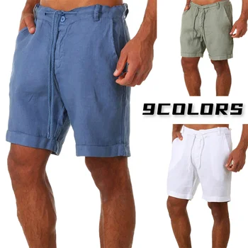 2021 Мода Ново Лято Ежедневни Тънки Спортни Къси Панталони За Мъже Плътен Цвят Дантела Къси Панталони За Фитнес Бегач Спортни Панталони