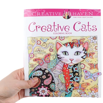 Creative Haven Creative Cats Оцветяване За Възрастни от 24 страници Стреса Антистрес за Оцветяване Възрастни Оцветяване