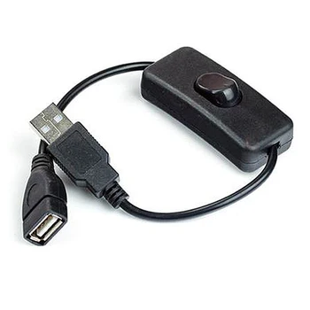 USB male to female extension cord USB switch cord 28cm LED light bar power cord switch over 2A current Usb fan switch adapter