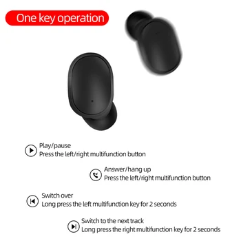 A6S TWS Bluetooth Безжични Слушалки с Безжични Слушалки 5.0 TWS Слушалки Шумоподавляющий Микрофон за Xiaomi iPhone Huawei Samsung