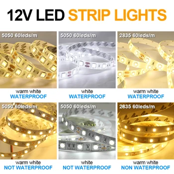 Led Light Strip Waterproof IP65 5M10M20M25M 5050SMD2835LED strip Светлини Гъвкава Лампа Лента Лента Адресуемая САМ Led Lighting