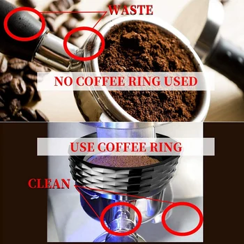 Дозирующая фуния Еспресо/Пръстен, Подмяна на дозирующего пръстени Кафе за 58-мм-Портафильтра Baristas Инструмента Magnetic Coffee Tamper