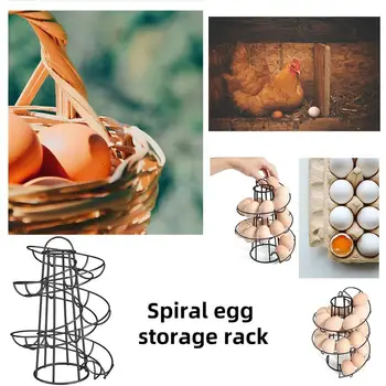Навити На Притежателя Яйца Антиржавейный Здрав Твърди Кухненски Шкаф За Съхранение На Яйца Helter Eggs Stand Rack Дълго Запазване Творчески Здрав