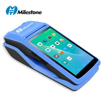 Milestone M1 Handheld Android 8.1 Lottery POS Terminal WiFi Blutooth PDA Принтер 58mm NFC Smart POS Машина С батерия 7500mAh