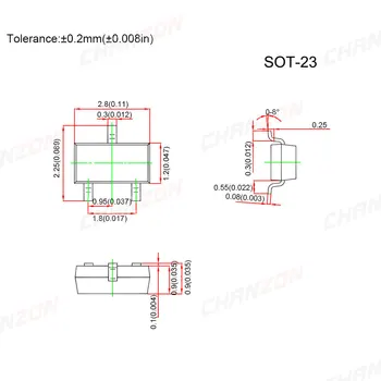 100шт SI2306 SOT-23 N-Channel Подобрение на Mosfet транзистори Биполярни Преход BJT Tube Fets SMD 3.5 A 30V Интегрални схеми