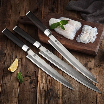 XINZUO 240mm/300mm Sashimi Knife X9Cr18MoV Кухненски Нож От Неръждаема Стомана Pro Sushi Salmon Fish Filleting Knives Ebony Handle