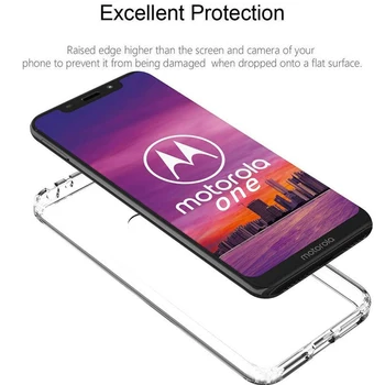 Прозрачен калъф за мобилен телефон Motorola Moto P30 Play Note делото Кристал Прозрачен Мек TPU Moto One Power P30Play P30Note 2018 Gel