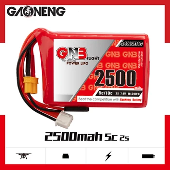 Gaoneng GNB 2500mAh 2S 7.4 V 5В Lipo Батерия С XT30 и Futaba Щекер За FUTABA T16IZ Предавател на Дистанционно Управление RC Част