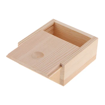 Недовършена Неокрашенный Дървена Кутия За Съхранение С Капак За Съхранение На Сапун
