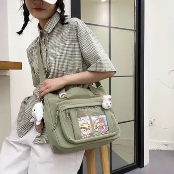 SYWIZDII Японски Kawaii Стил Раници за момичета Ежедневни найлонови дамски чанти 2021 Нови дамски чанти През Рамо