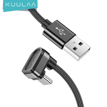 KUULAA USB Type C Кабел 2.4 A Слот Стил Кабел за Xiaomi 10 11 Redmi Note 8 9Pro Зарядно Устройство Кабел за Данни Poco M3
