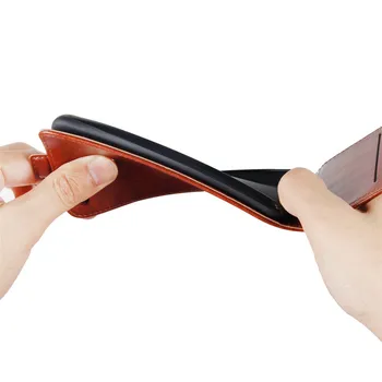JFVNSUN Case For Sony Xperia XZ1 dual Retro Vertical Magnetic Leather Силиконова Защитно флип-надолу Капак За Sony Xperia XZ1 Case