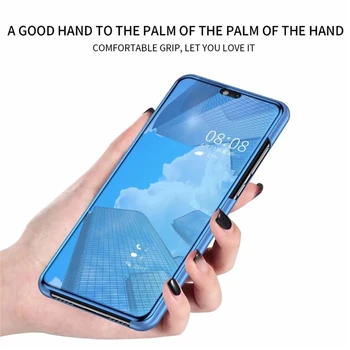 Интелигентен Огледален Скоба Flip Калъф за телефон Xiaomi Redmi 9А 9В 9 10 10T Ultra Poco F1 X3 NFC F2 M2 K30 Pro Lite Zoom Cover
