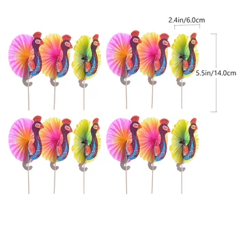 50шт Творчески Коктейлни Топперы Декоративни Плодови клечки за Зъби (Асорти Цветове)