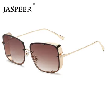 JASPEER Steampunk Слънчеви Очила Мъжете Пънк Размер на Слънчеви Очила с UV400 Шофиране Реколта Нюанси на Метална Рамка е Класически Очила за Мъже