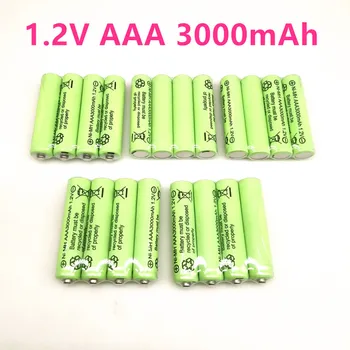 4-20 парчета оригинал AAA 3000mAh 1.2 V качество на акумулаторна батерия AAA 3000mAh Ni-MH акумулаторна батерия 1.2 V 2A