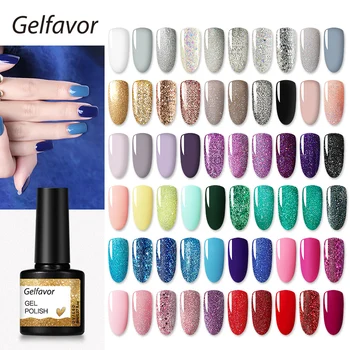 Gelfavor 8ml Soak-Off Gel Polish Bright For Nail Art Design LED/UV Лампа Free Shopping
