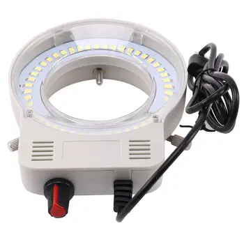 48 LED Промишлен Микроскоп Фотоапарат Източник на Светлина Околовръстен Лампа Лампа Осветител Лампа Регулируема Яркост USB Интерфейс