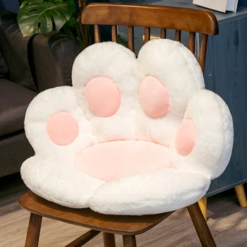 Kawaii Animal Paw Pillow Сладък Пълнеж от Котешка Лапа Топло За Ръце Плюшен мека мебел Възглавница Закрит Пол Домашен Стол, Интериор Детски подарък