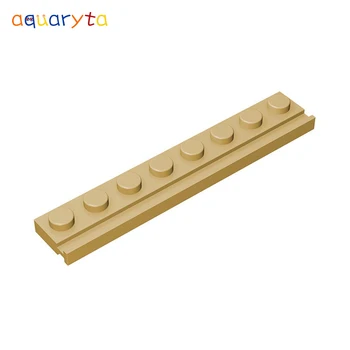 Aquaryta 20pcs Plate Special 1x8 with Door Rail Building Blocks Parts Compatible 4510 Creativity Educational Toy for Teens