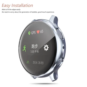 Защитен Калъф За Samsung Galaxy Watch Active 1 2 40 ММ / 44 ММ TPU Cover Броня Със защитен Екран Smartwatch Аксесоари