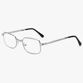 Нова мода Сгъваем Натурален Кристал Очила За Четене на Жените и Мъжете Преносим Метална рамка Стъкло Очила С Оригиналната Кутия 1.0 До 4.0