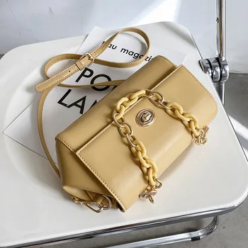 Summer2021new Fashion Ladies Messenger Bag Casual All-Chain match One Shoulder Small Square Bag Texture Western Style Bag Female