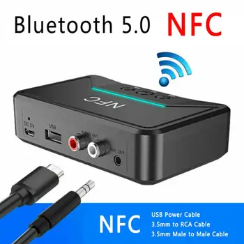 Bluetooth-съвместими 5.0 Audio-ontvanger Usb Muziek Стерео Draadloze Adapters Dongle NFC Wireless Stereo Adapter For Auto
