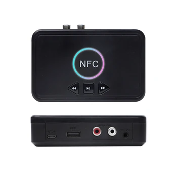 PzzPss NFC Bluetooth 5.0 Адаптер за Домашно Говорител Приемник USB Smart Playback A2DP AUX вход 3.5 мм RCA Жак Стерео Аудио Безжичен Адаптер