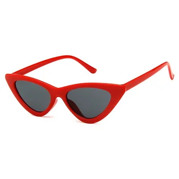 Дамски Слънчеви очила Cateye зареден очила Ретро Small Cat Eye Sun Glasses Brand Designer Цветни Очила За жени