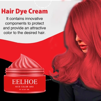 Eelhoe 1БР 30 мл за Еднократна употреба на Боя За Коса Цветен Восък За Коса Мръсотия За Коса-естествен косъм, Силен Гел Крем Боя За Коса, За Жени, Мъже TSLM1