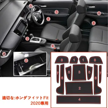 Авто Противоскользящий мат Подходящ за Honda Fit (JAZZ 2020 Door Slot Mat, Автомобилен Интериор Water увеселителен парк JAZZ Storage Anti-slip Mat