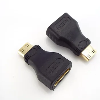 5шт Мини-HDMI-съвместим Конвертор Мъжки Към Стандартната Удлинительному Кабел Адаптер Женски Мъжки Конвертеру Позлатени 1080P