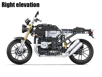 Победител 7052 MOC 621PCS статична ретро модел на мотоциклет събрани градивен елемент на Тухли САМ Играчки За деца, Подарък за рожден Ден