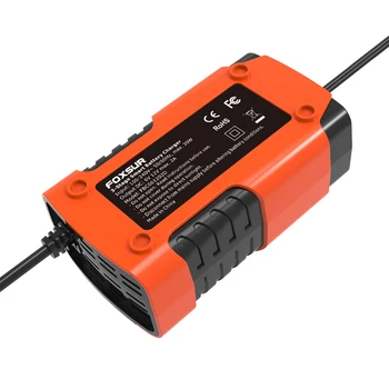 FOXSUR 2-Amp Fully-Automatic Smart Charger, 6V и 12V Battery Charger, Battery Maintainer, Trickle Charger, Battery Desulfator