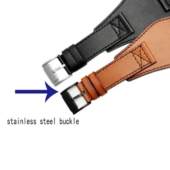 Гривна От естествена кожа Ман High-grade Watchband 22 mm 24 mm For Fossil Watch Band Mat With Ръчно изработени Кожени Watch Strap