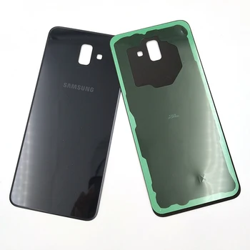 Нов 3D Стъкло на Задната Делото J4+ J6+ Батерия Вратата на Корпуса Cover Калъф За Samsung Galaxy J4 J6 Plus J415 J610 J610F СЪС Стикери